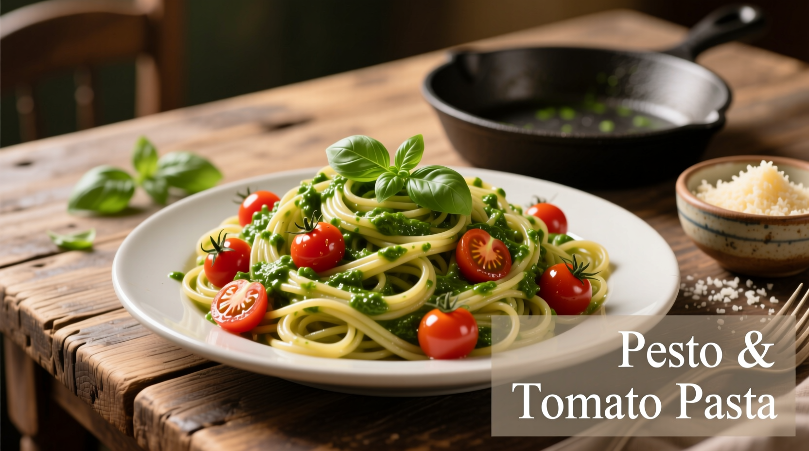 pesto and tomato pasta