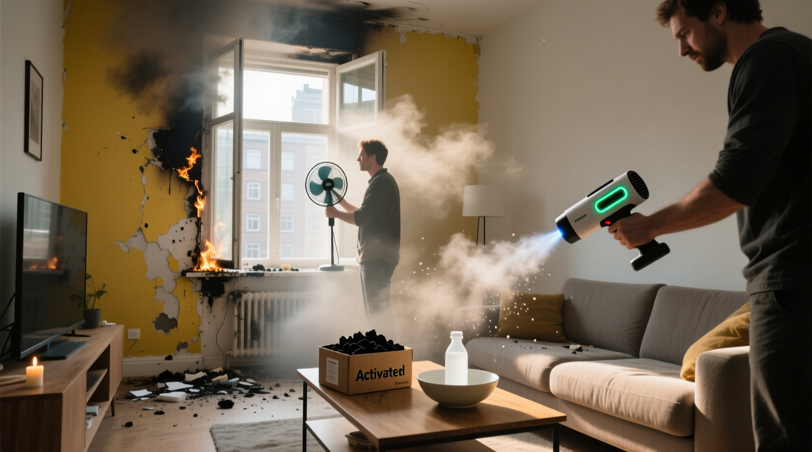 how to get smoke smell out of your apartment after a ne