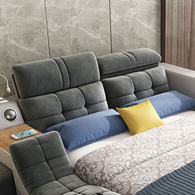 Wholesale hot sale multi-function smart furniture home fabric bed massage tatami platform double bed