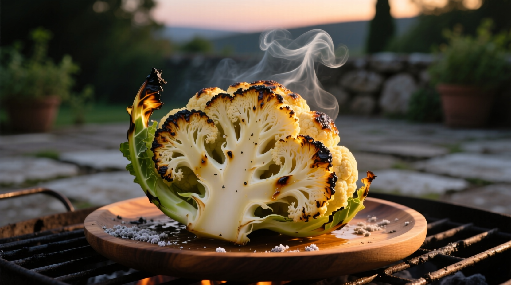 cauliflower on the grill