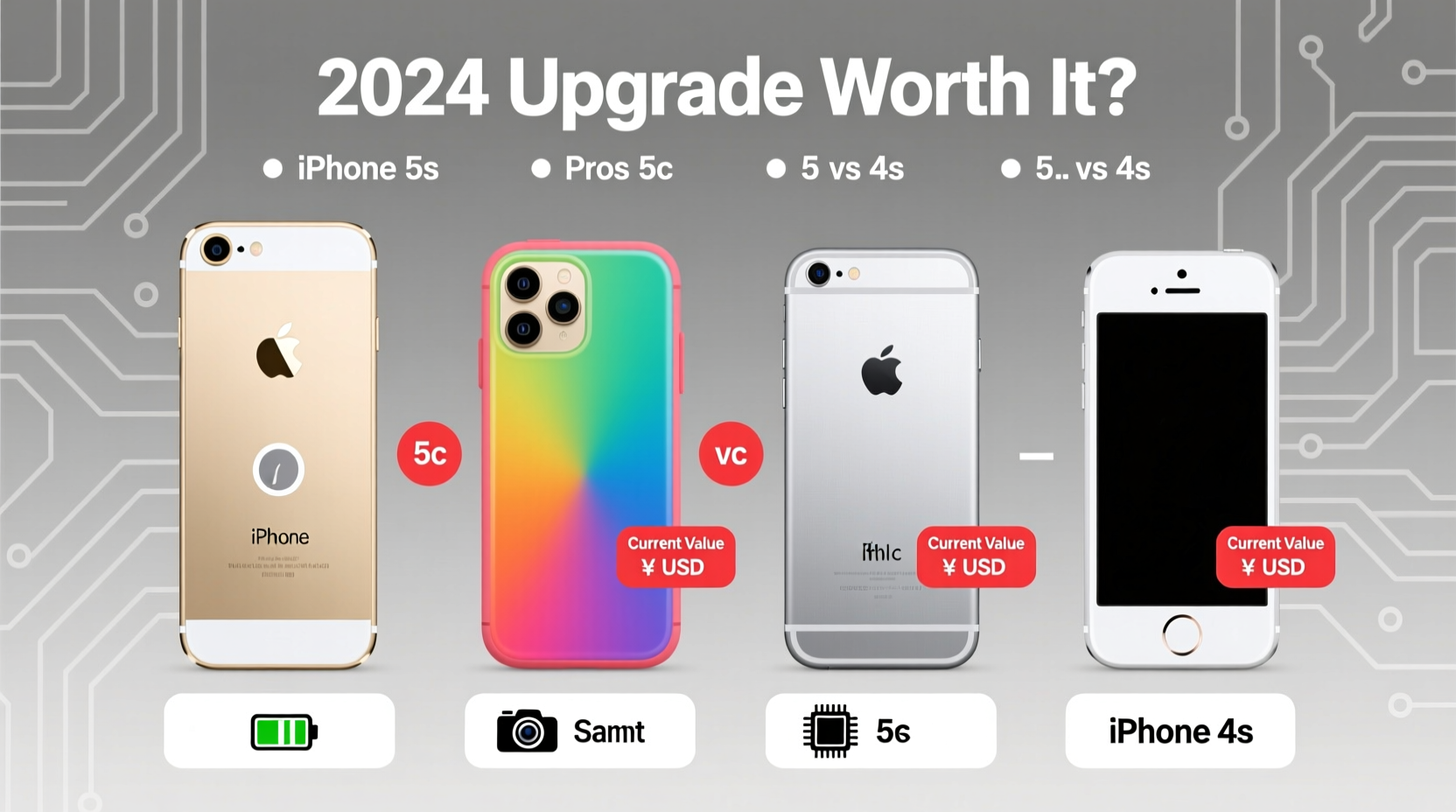 iphone 5s vs 5c vs 5 vs 4s is it worth upgrading in current year