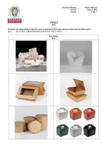 Paper box certificate