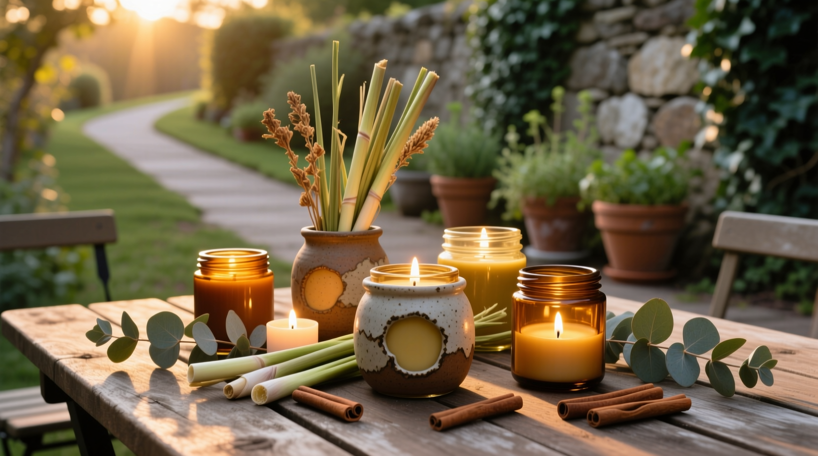 homemade citronella jars