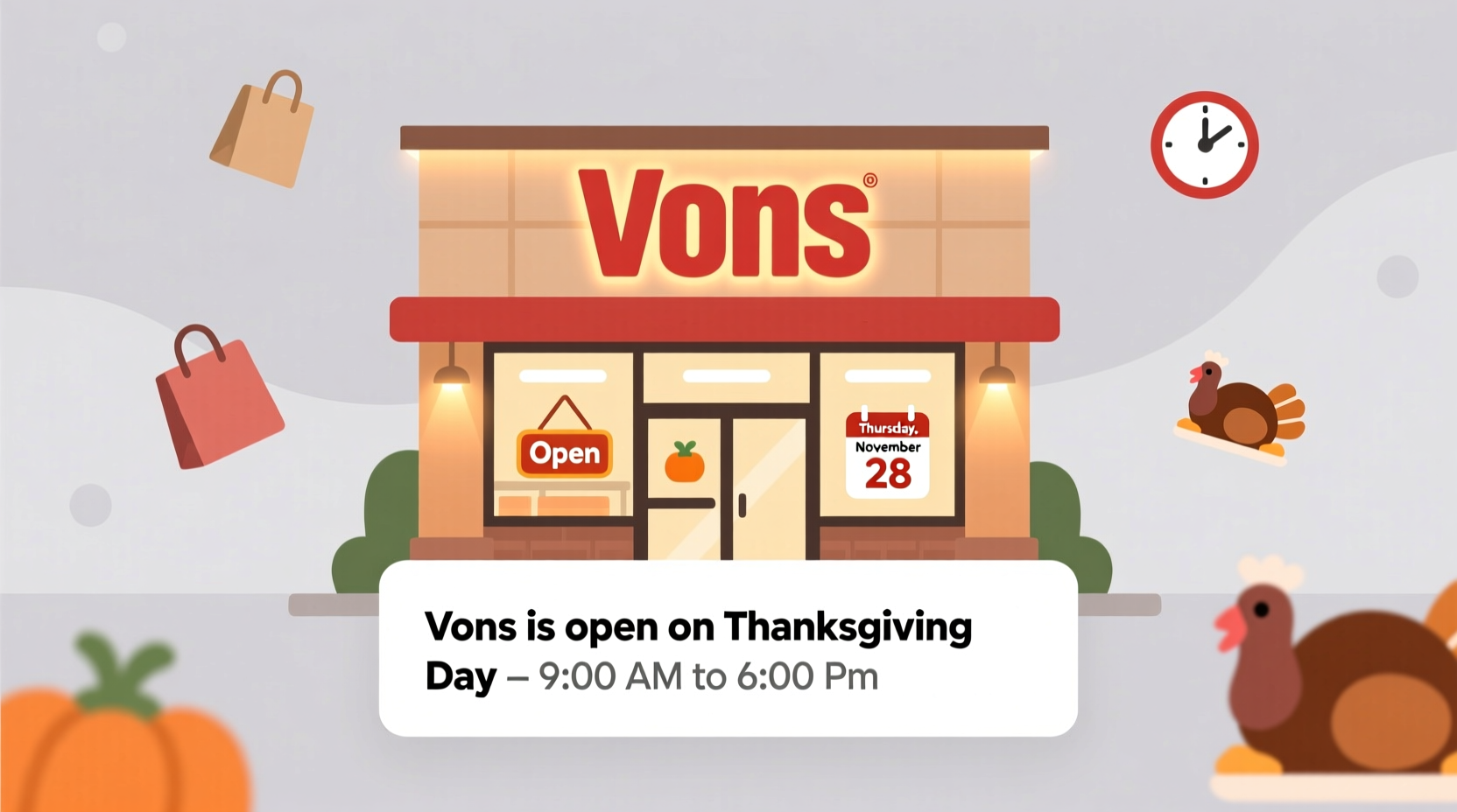is vons open on thanksgiving day
