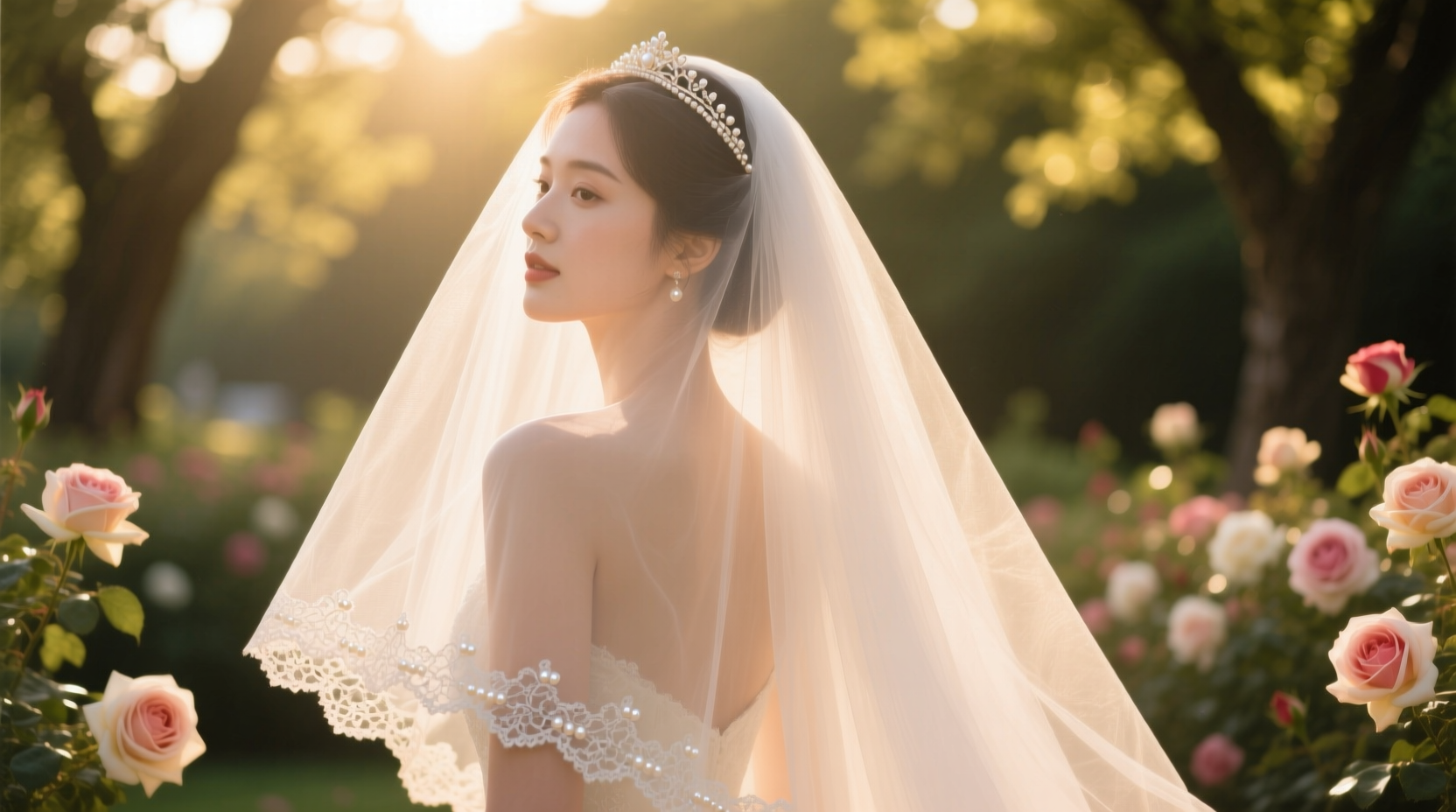 how are wedding veils supposed to look like