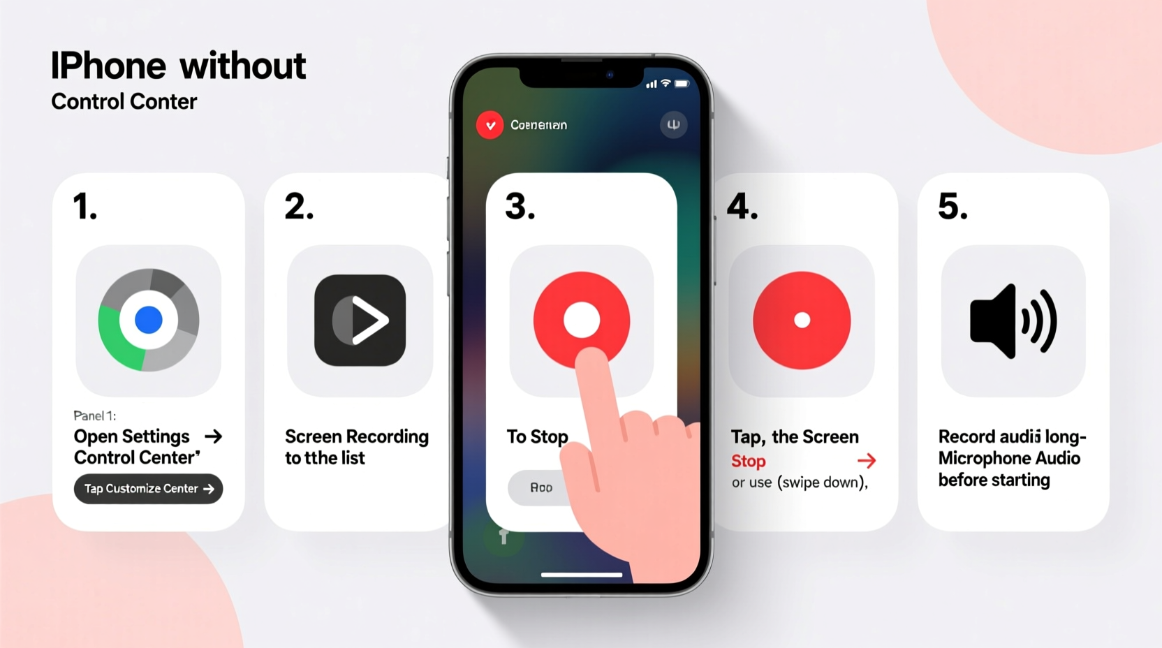 how to screen record on iphone without using control center a step by step guide
