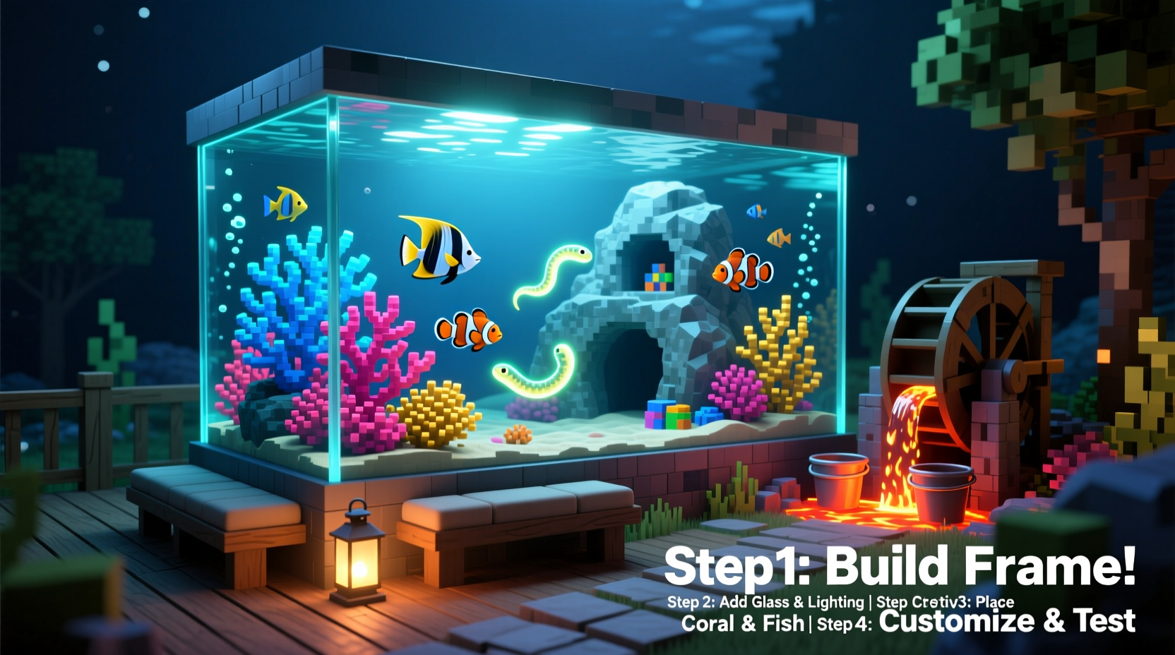 creative and functional minecraft aquarium designs a step by step building guide