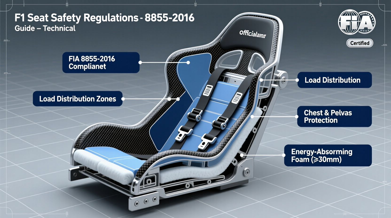f1 seat safety regulations