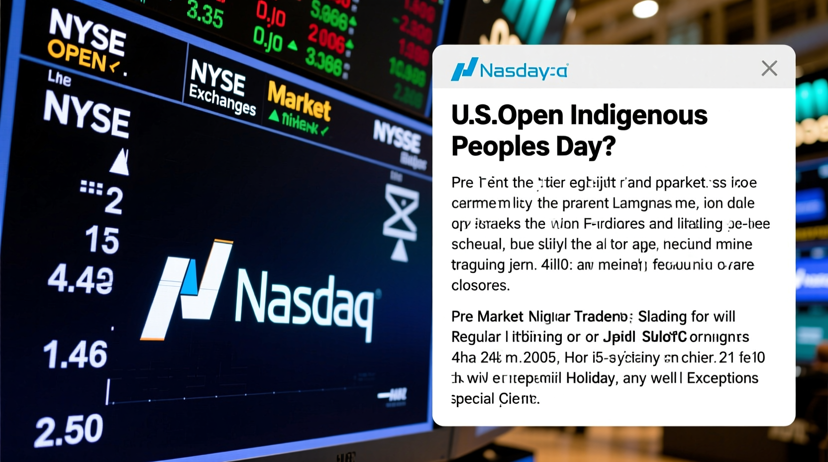 is the stock market open on indigenous peoples day