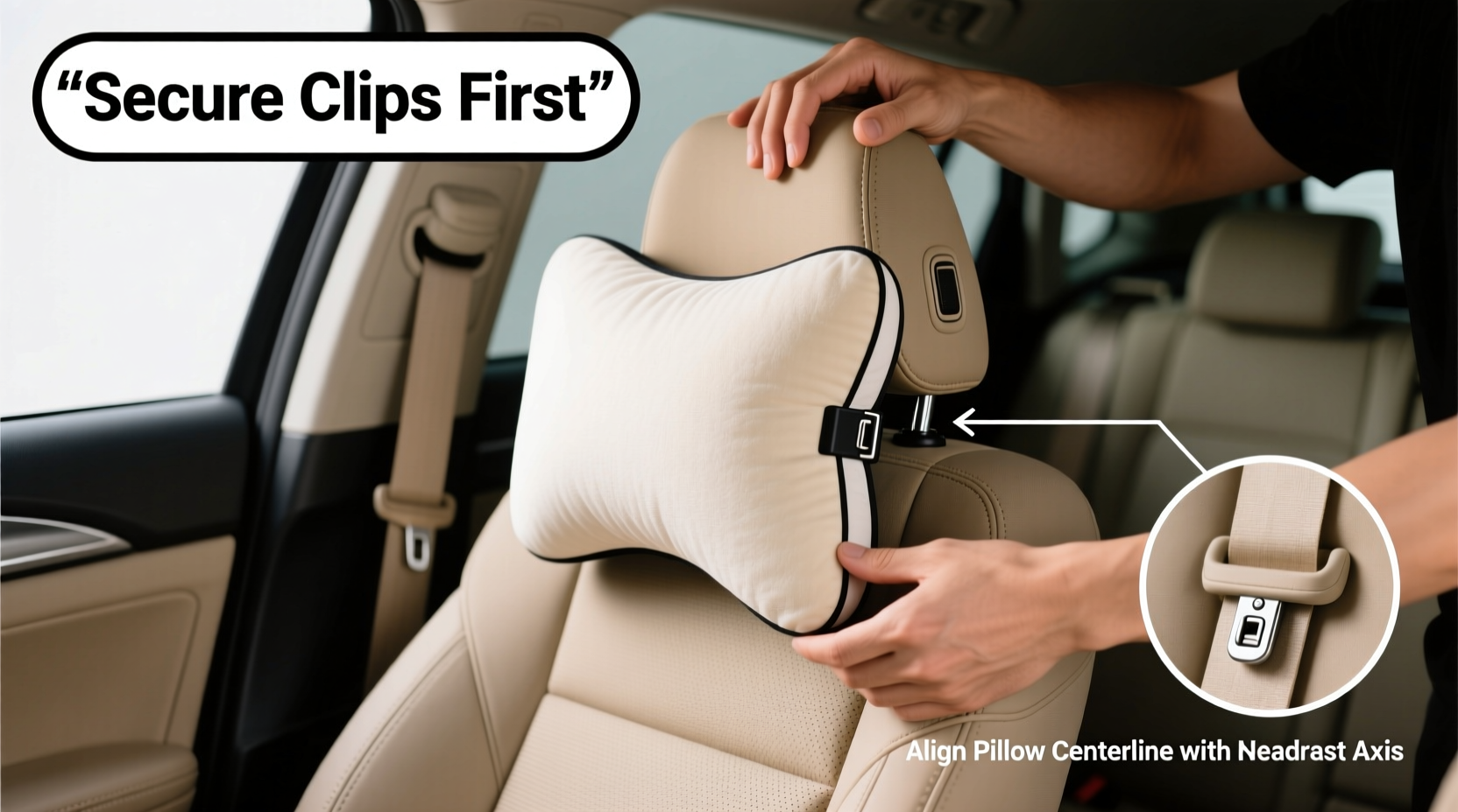 install headrest pillow