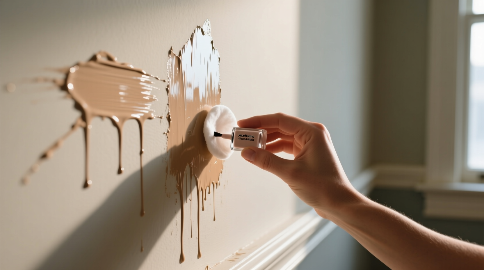 how to get nail polish off walls without removing paint