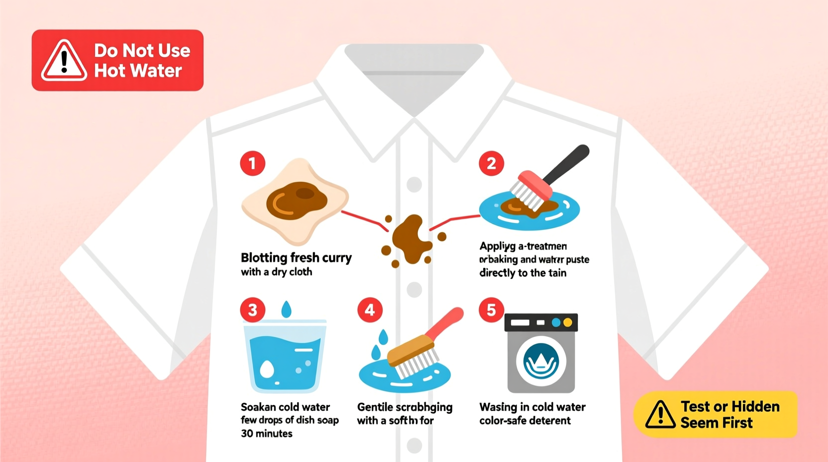 effective and easy methods to remove curry stains from white clothes without damage