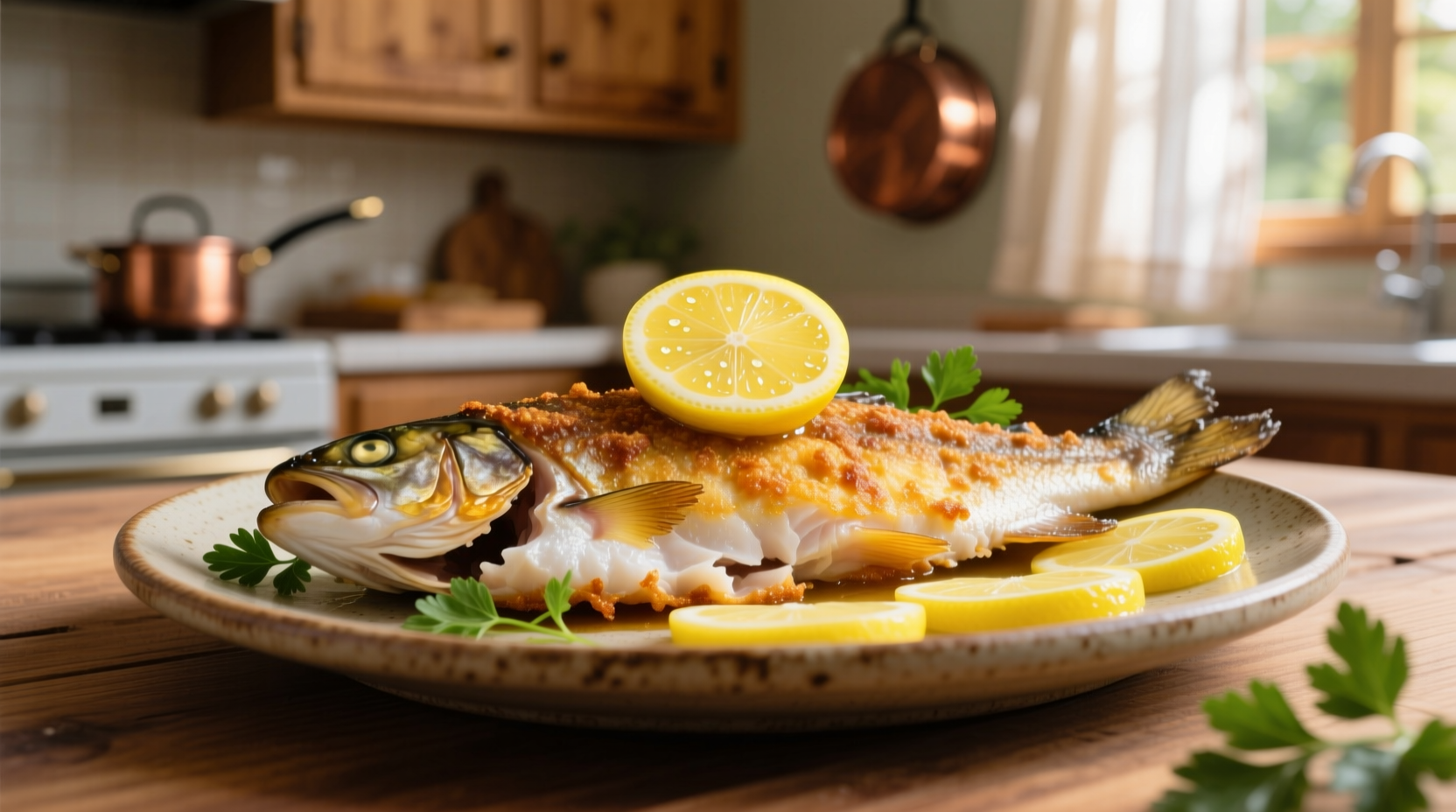 panfried trout lemon