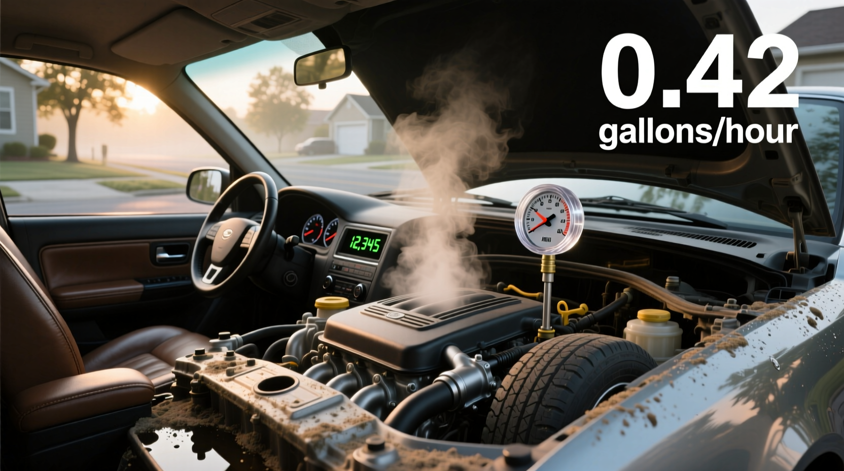 how much gas does a car use when idling
