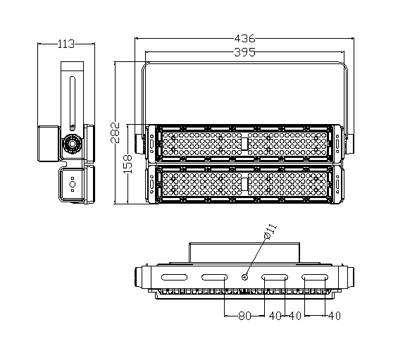 Outdoor 100W one modular Led Flood Lights light for stadium