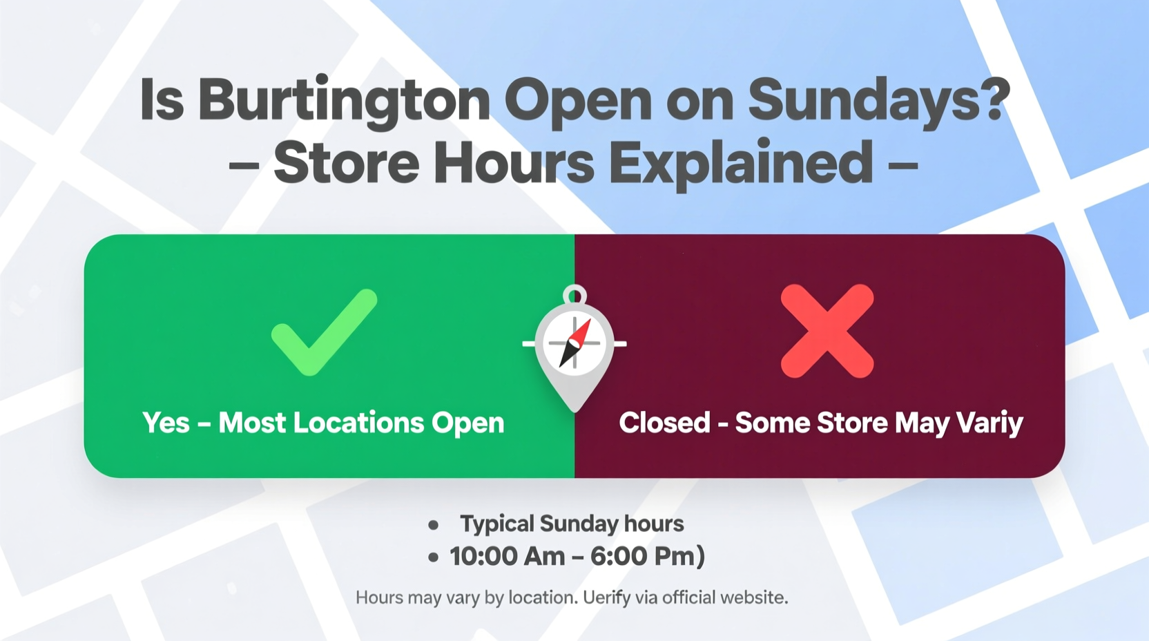 is burlington open on sundays