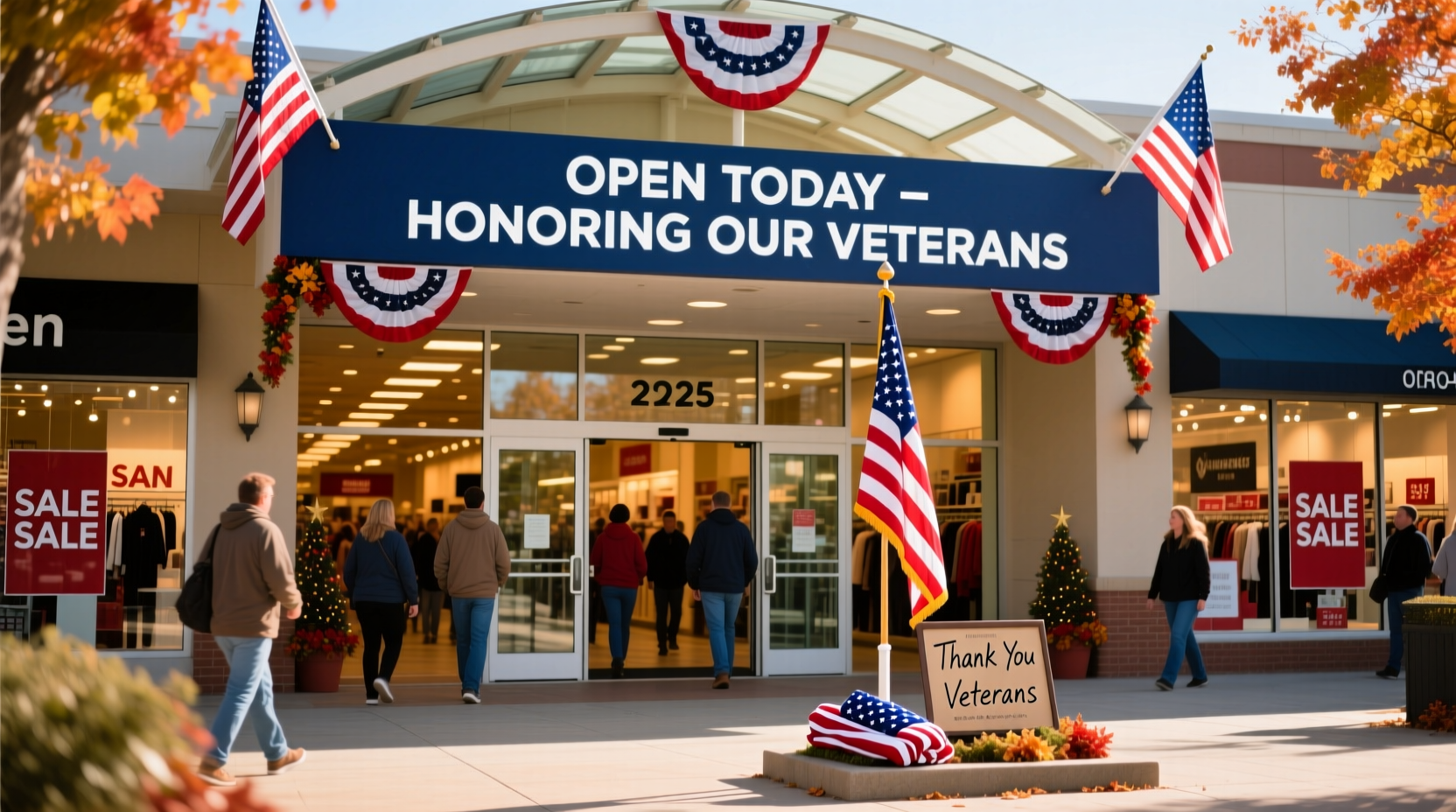 is mall open on veterans day