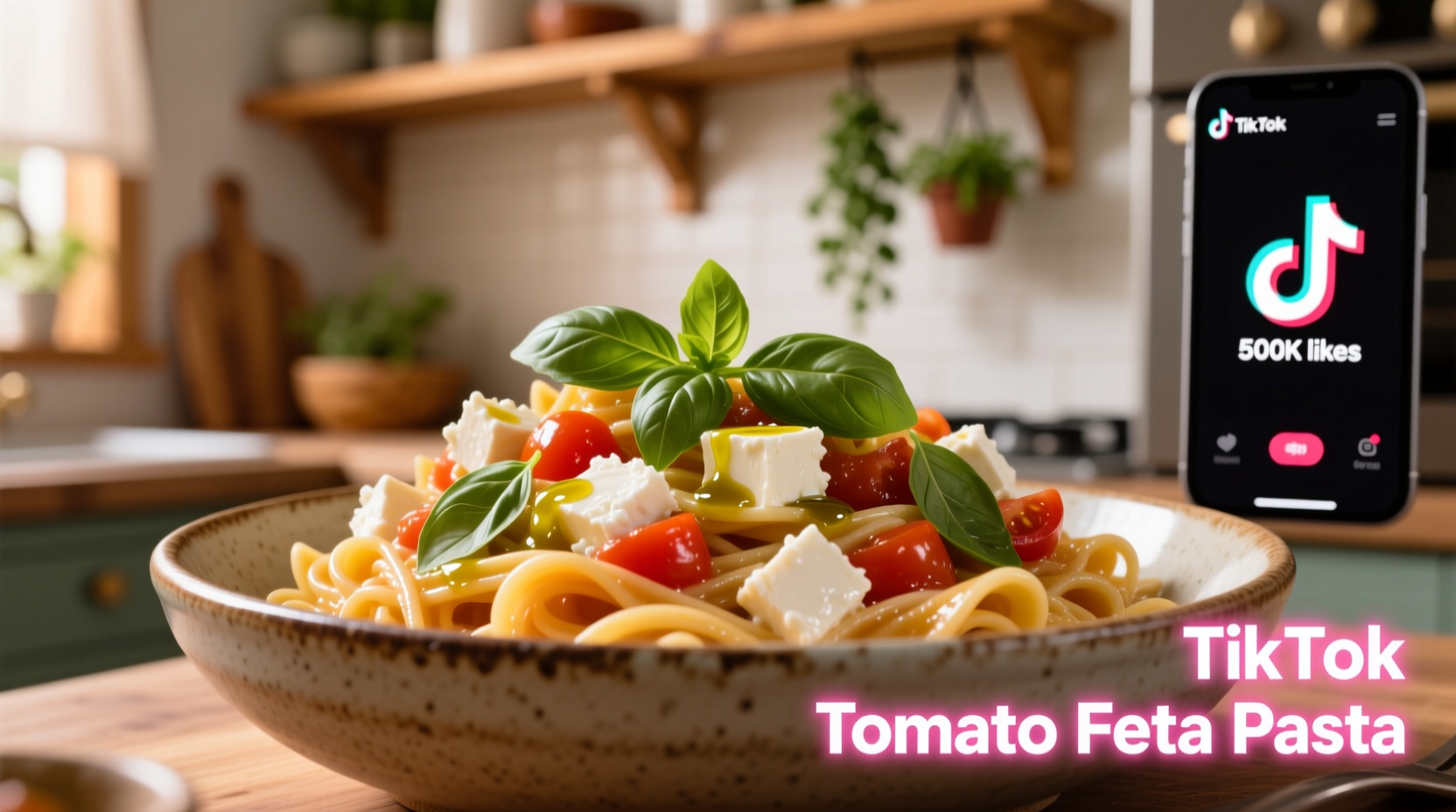 tiktok tomato feta pasta