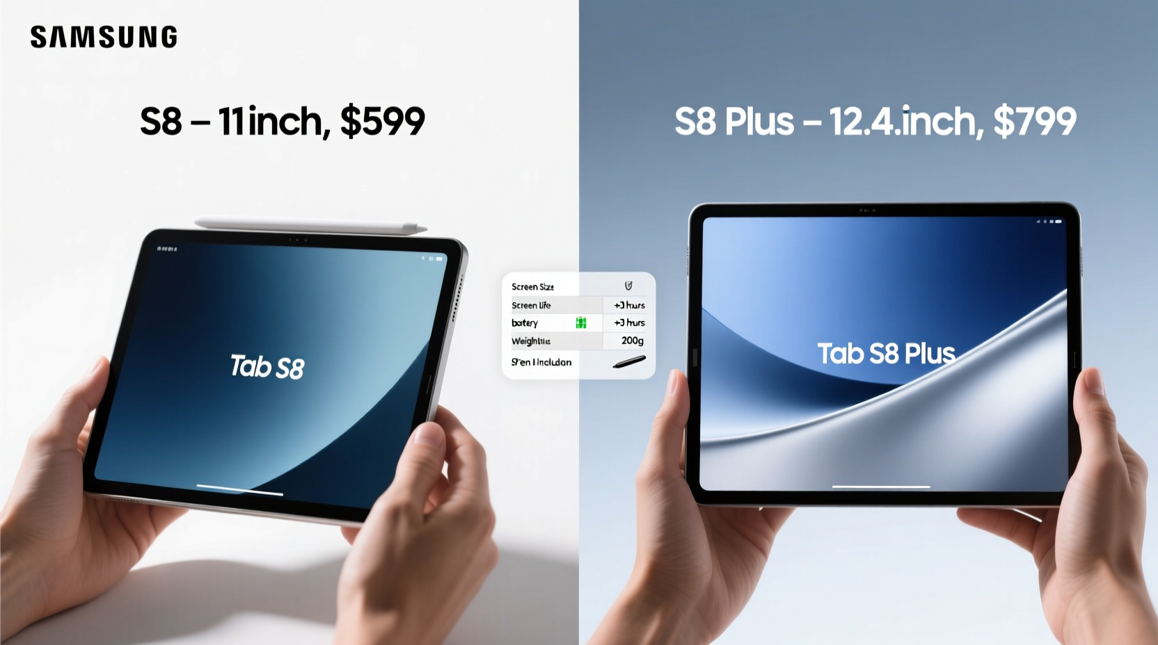 samsung galaxy tab s8 vs s8 plus is the plus really worth the extra money