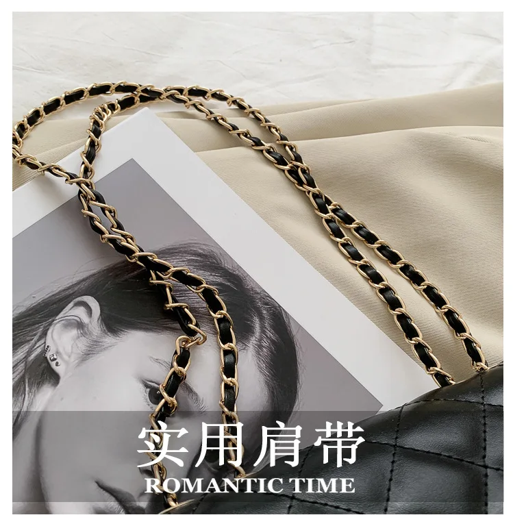 Ladies Small Over Metal Chain Pu Leather Shoulder Bags Women's