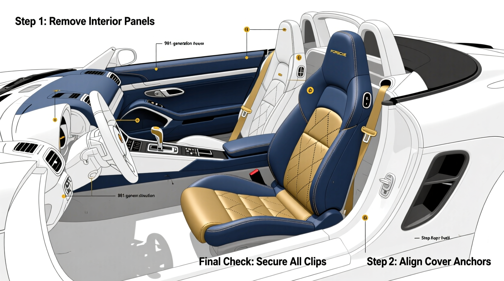 981 leather covers install guide