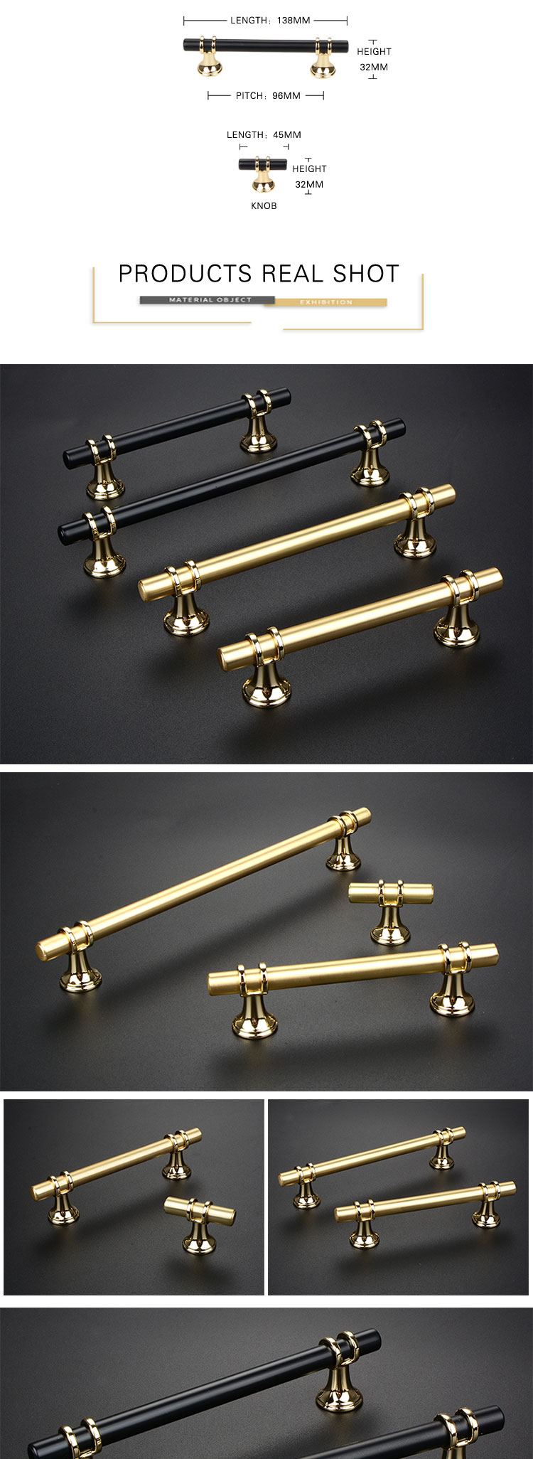 French Classic Living Room Furniture Door Drawer Handles, Best Of 2020 Fashion Black Gold Handles And Knobs//