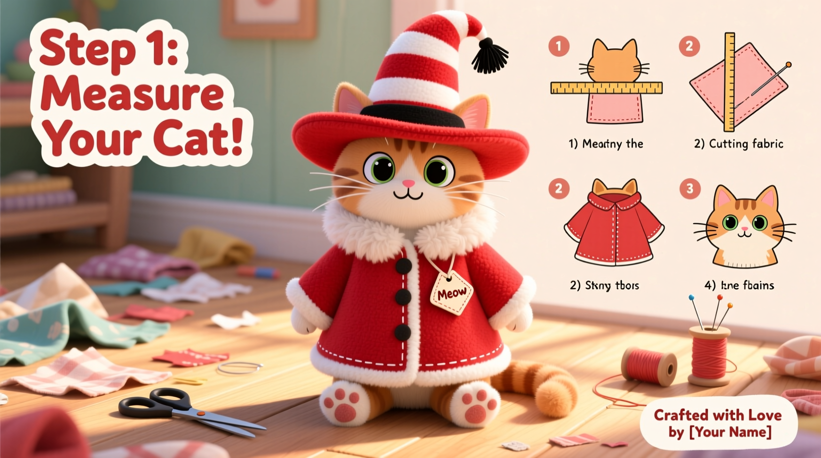 creative diy guide how to make a comfy and cute cat in the hat costume for your feline