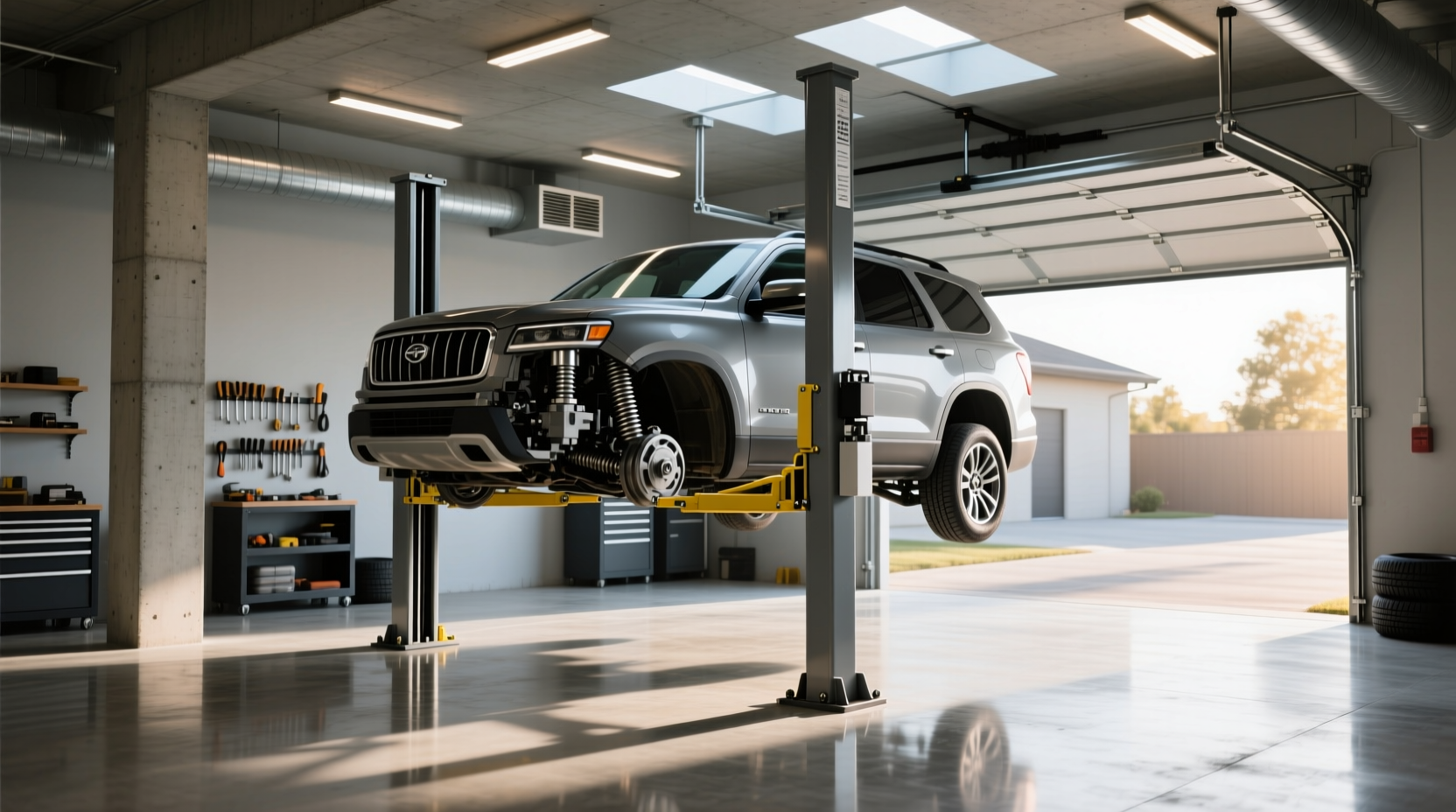 2 post lift garage height guide