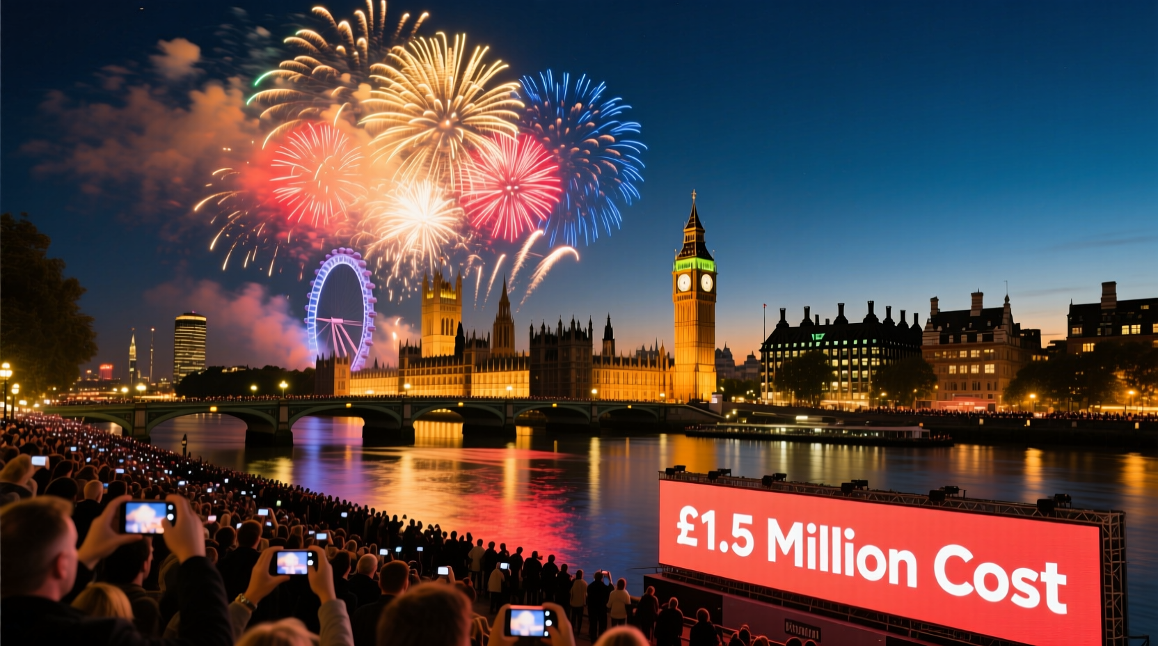 how much did new year fireworks in london cost