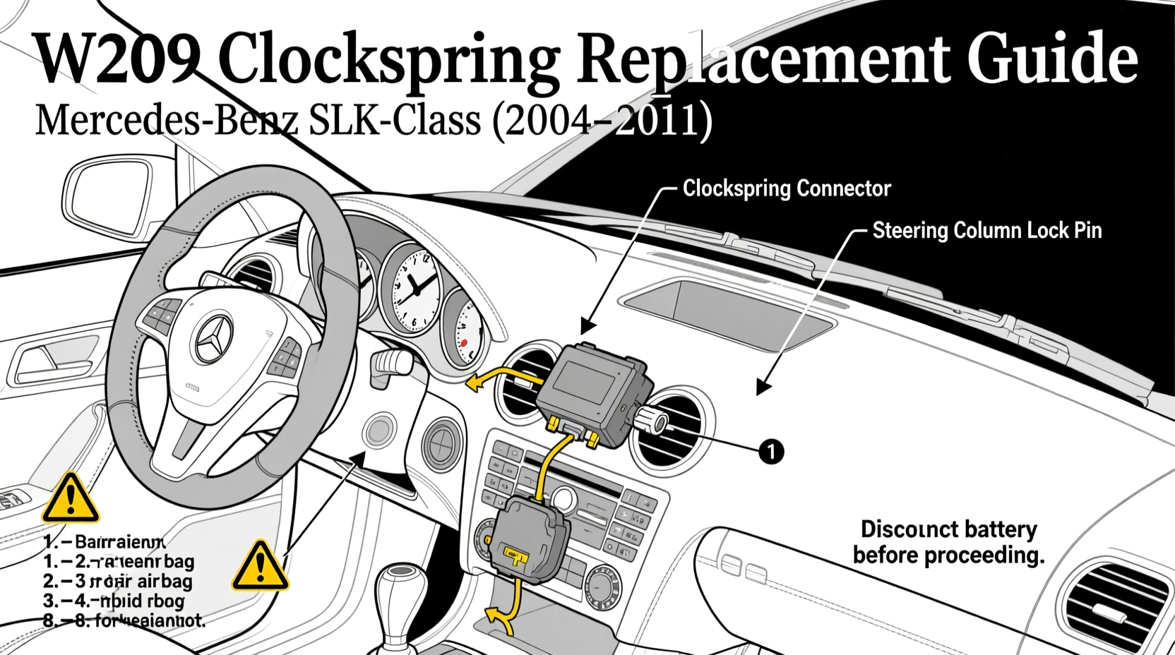 w209 clockspring replacement guide