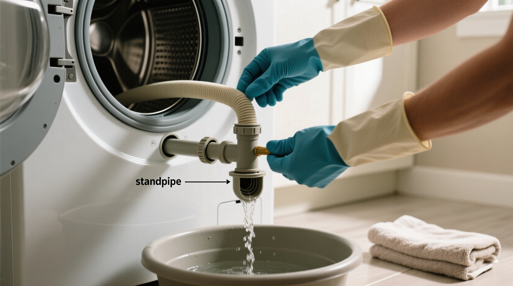 how to drain a washer