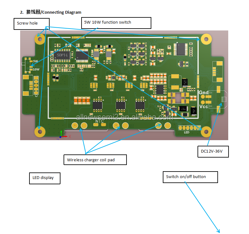 High quality 3-coil DC9v-12V-24v-36V 5W/10W/15W mobile phone wireless quick charging for truck bus BUS