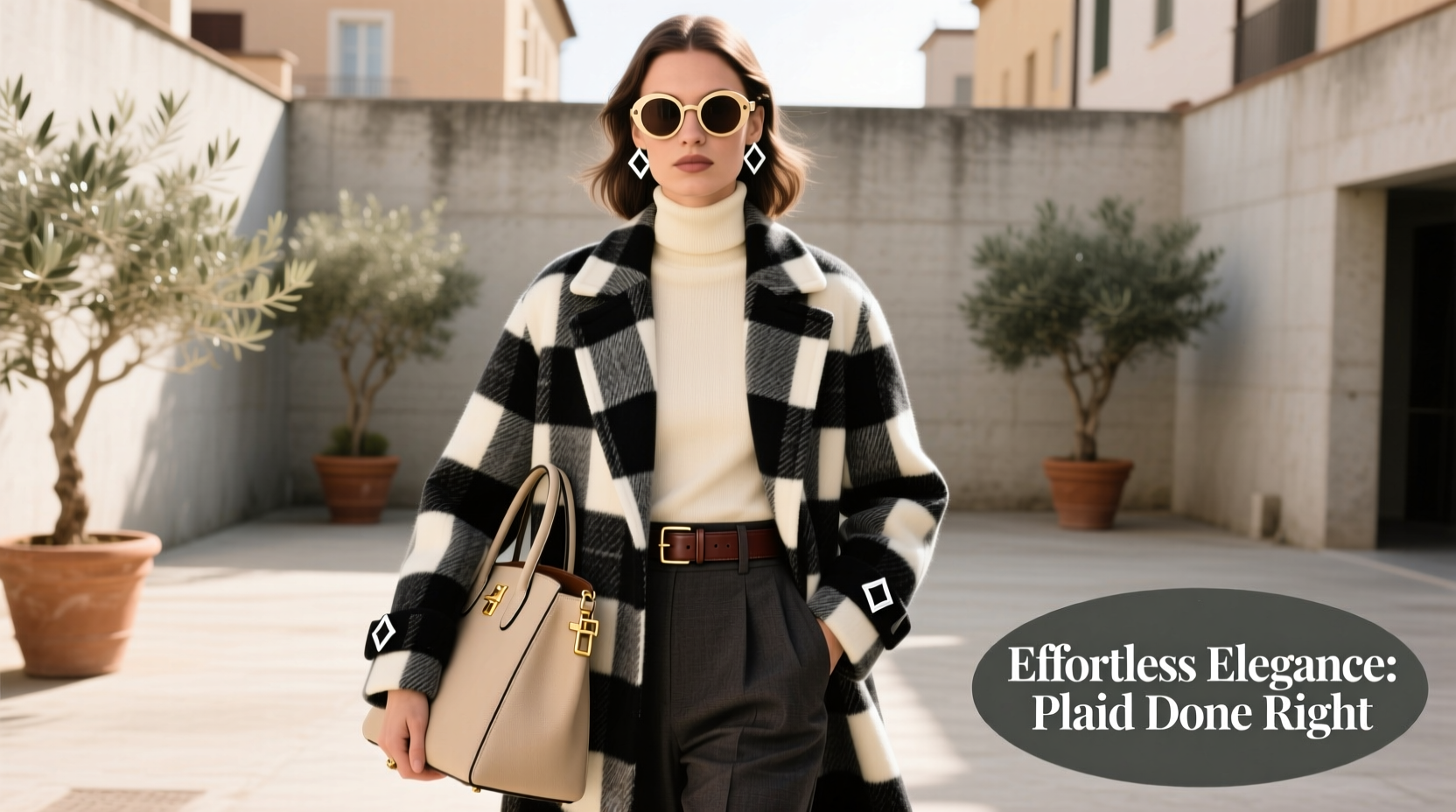 styling tips how to accessorize a plaid outerwear set for chic effortless looks