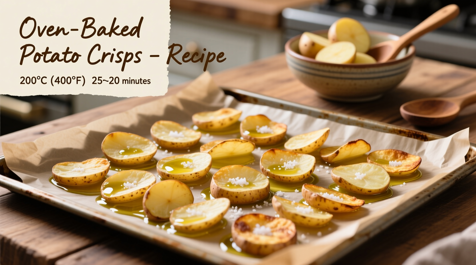 Perfect Oven-Baked Potato Crisps: Crispy Recipe with 90% Less Oil