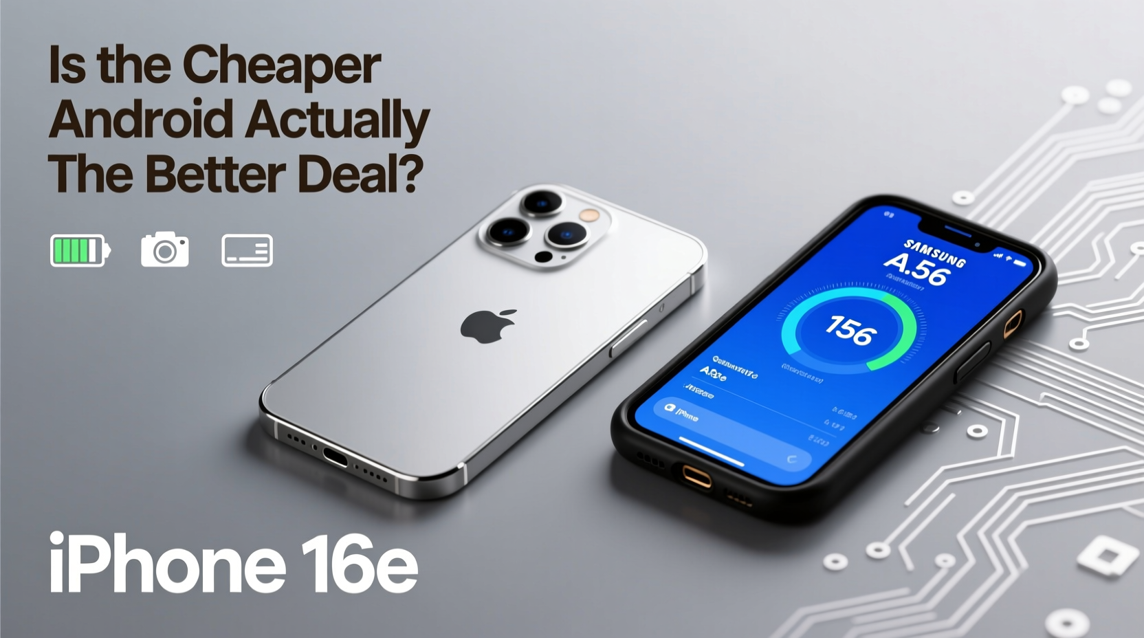 iphone 16e vs samsung a56 is the cheaper android actually the better deal