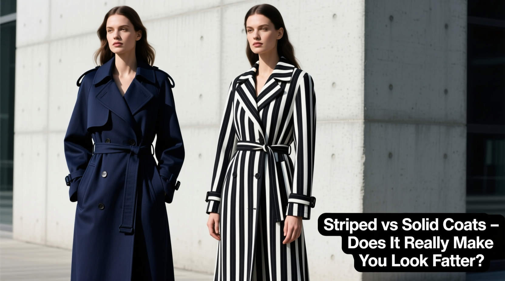 striped vs solid coats does one really make you look fatter