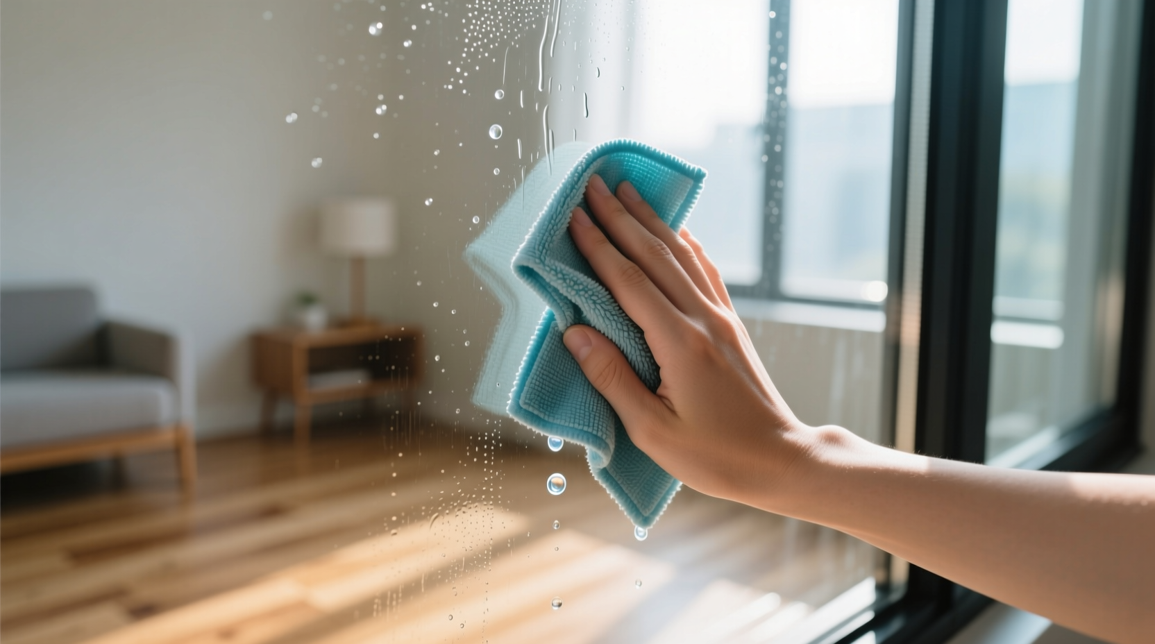 cleaning glass surfaces without streaks using dish soap