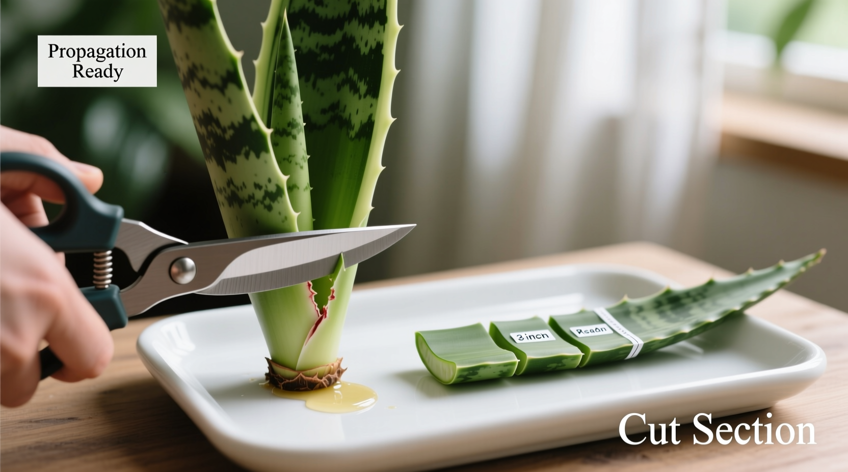 how to cut snake plant leaves for propagation