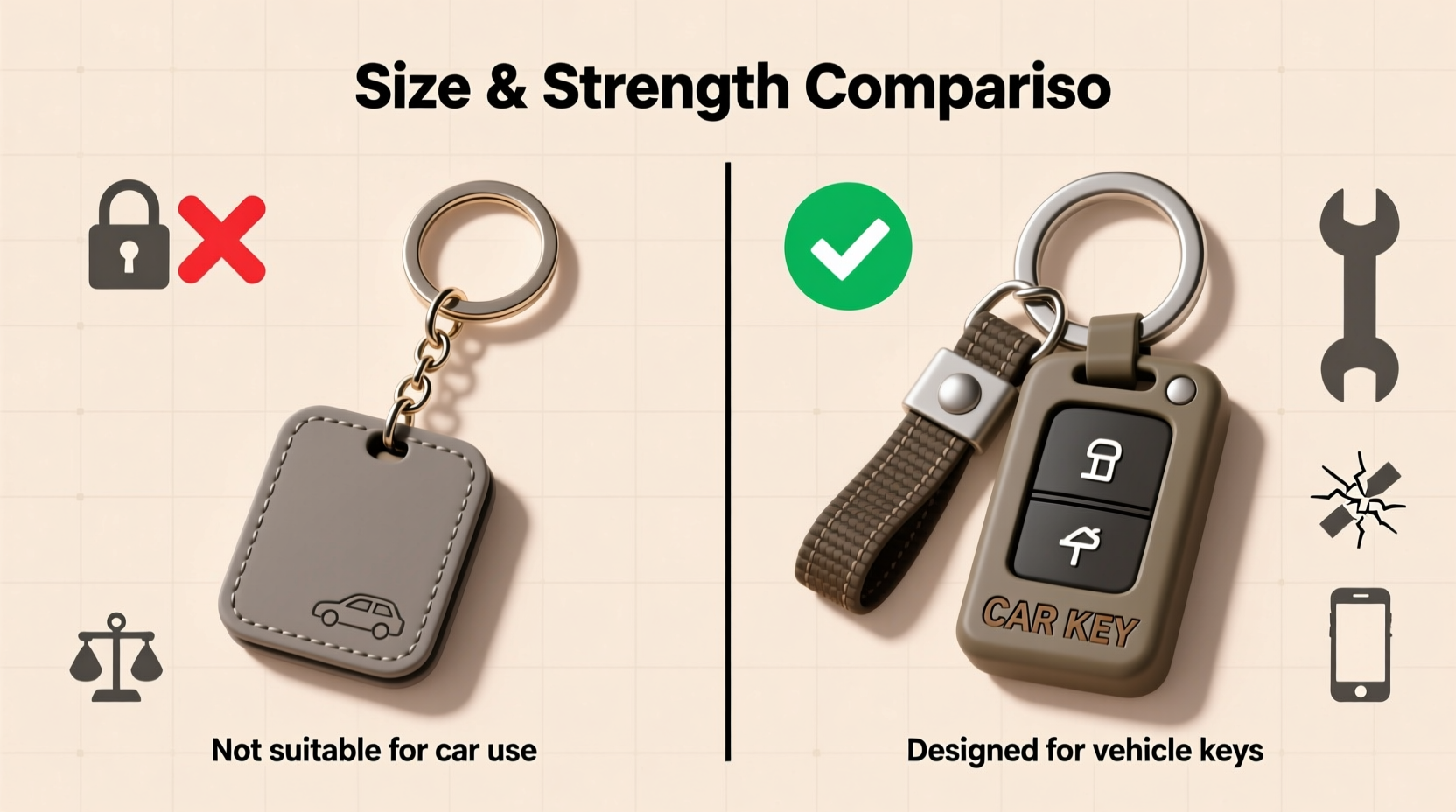 bag keychain vs car keychain are they really that different or can i use either