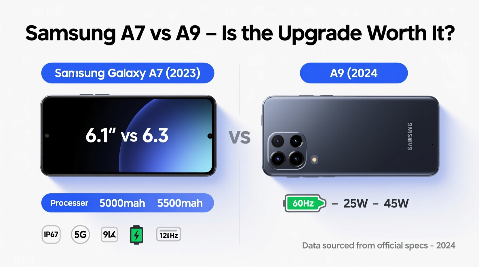 samsung a7 vs a9 is it worth upgrading or are they basically the same