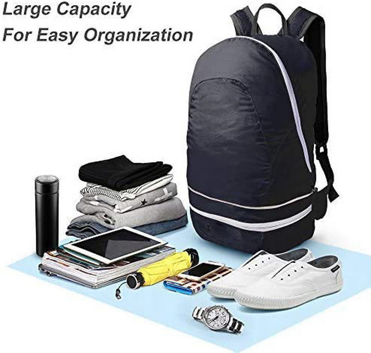 Zaino ripiegabile 2 in 1 Marsupio Leggero Zaino pieghevole per escursionismo, viaggio, ciclismo