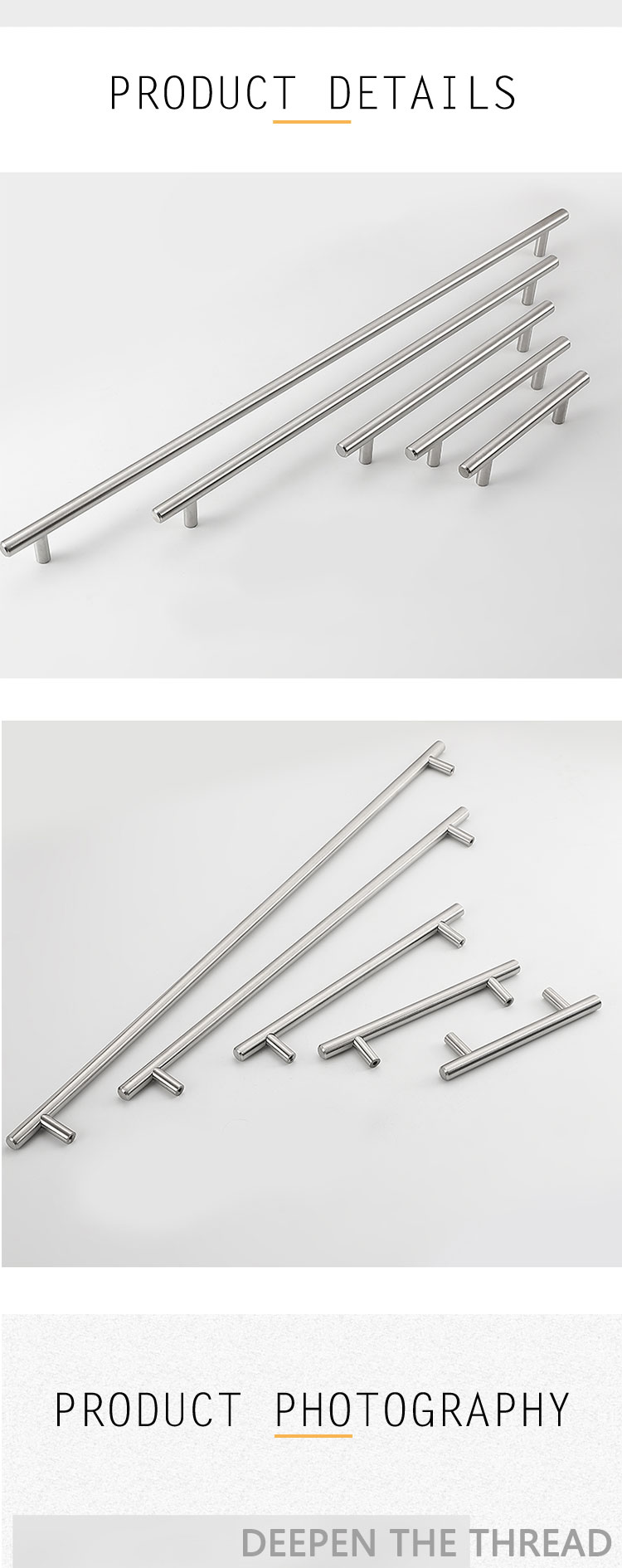 50%discount Simple Modern New Design Cabinet Handles 128 Mm Drawer Wardrobe Handle T Bar Pull //