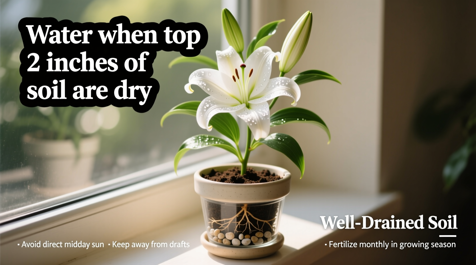 how to care for a lily plant indoors