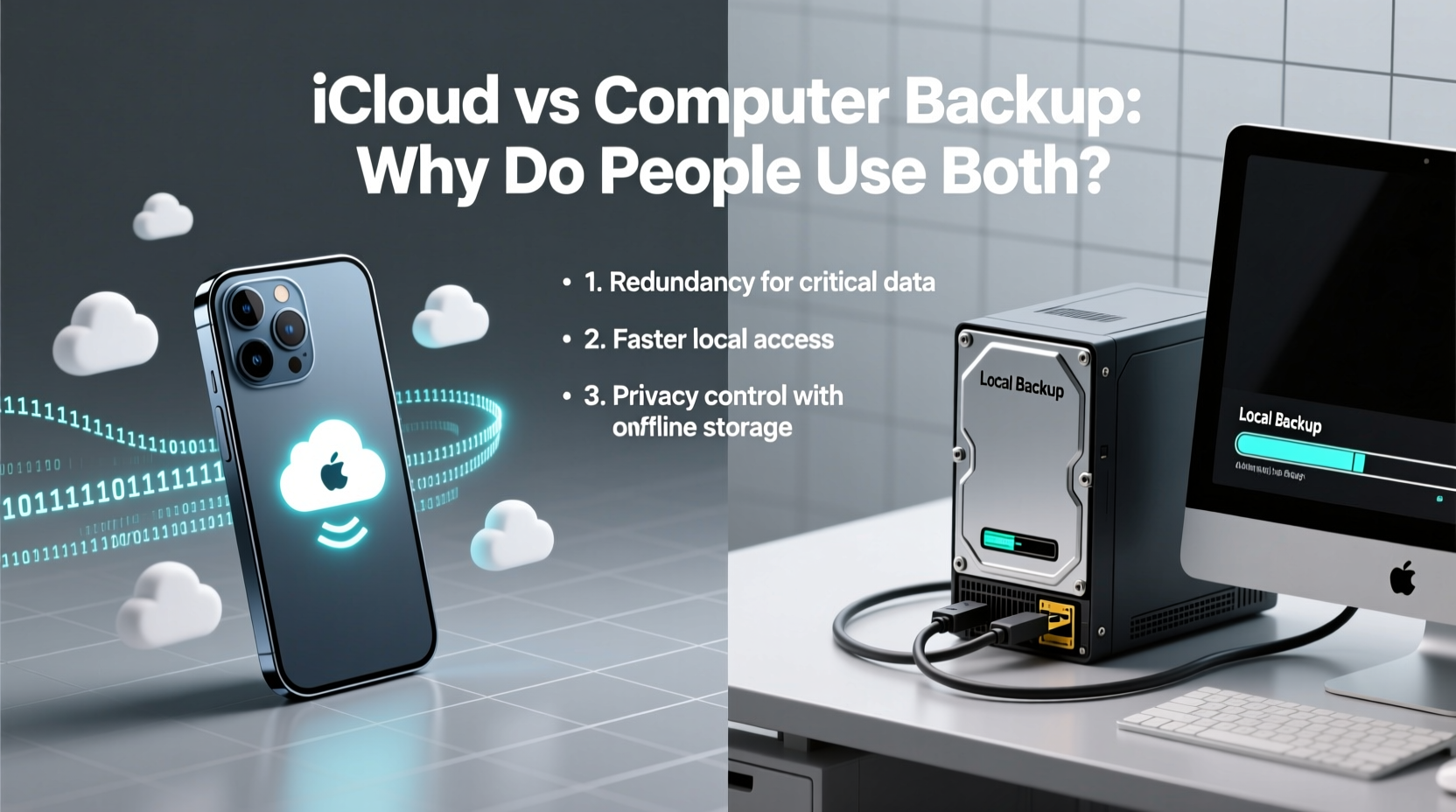 icloud vs computer backup for iphone why is everyone still using both