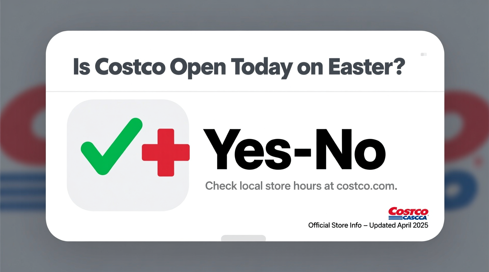 is costco open today on easter