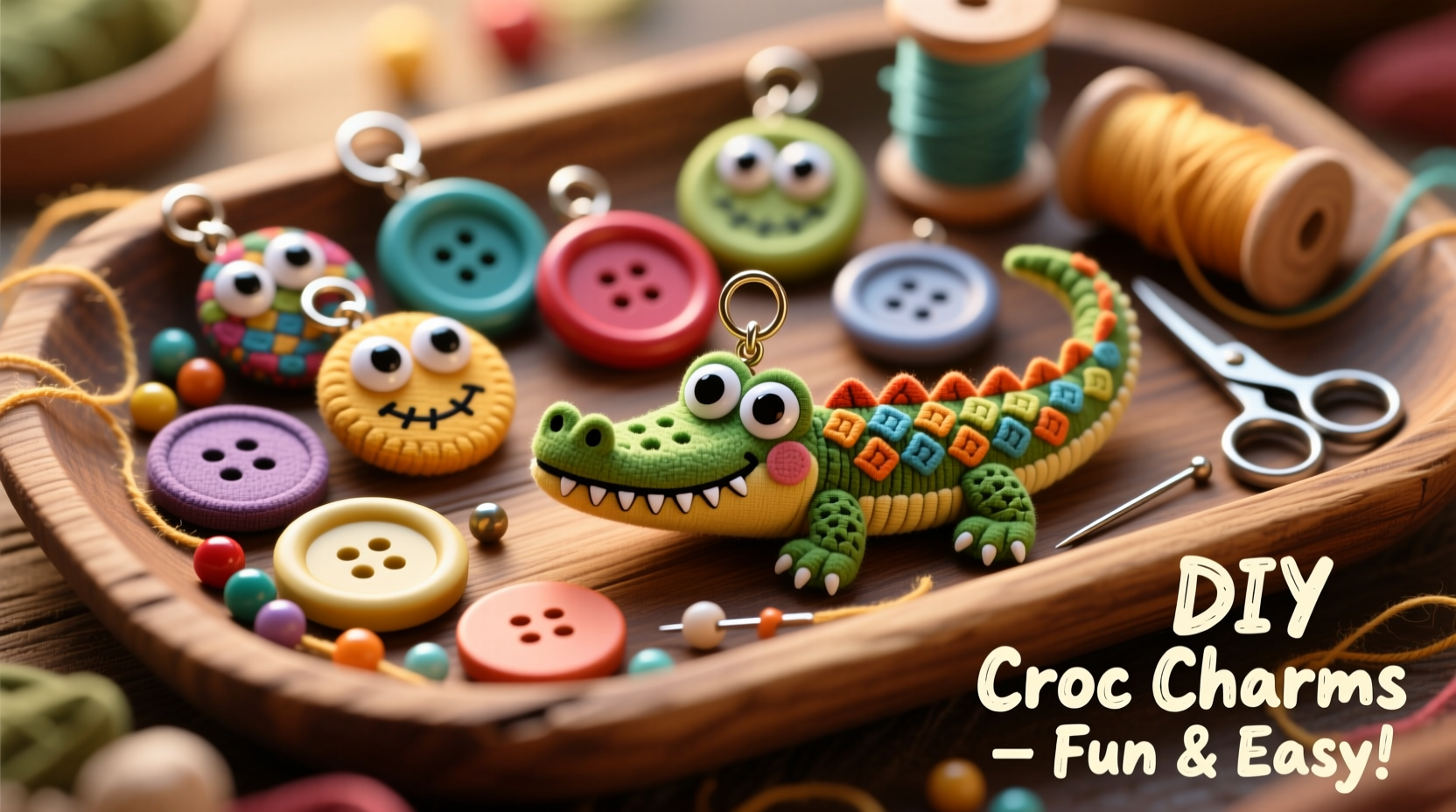 creative ways to transform buttons into unique croc charms at home