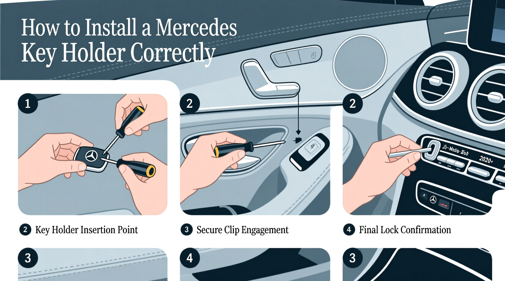 install mercedes key holder