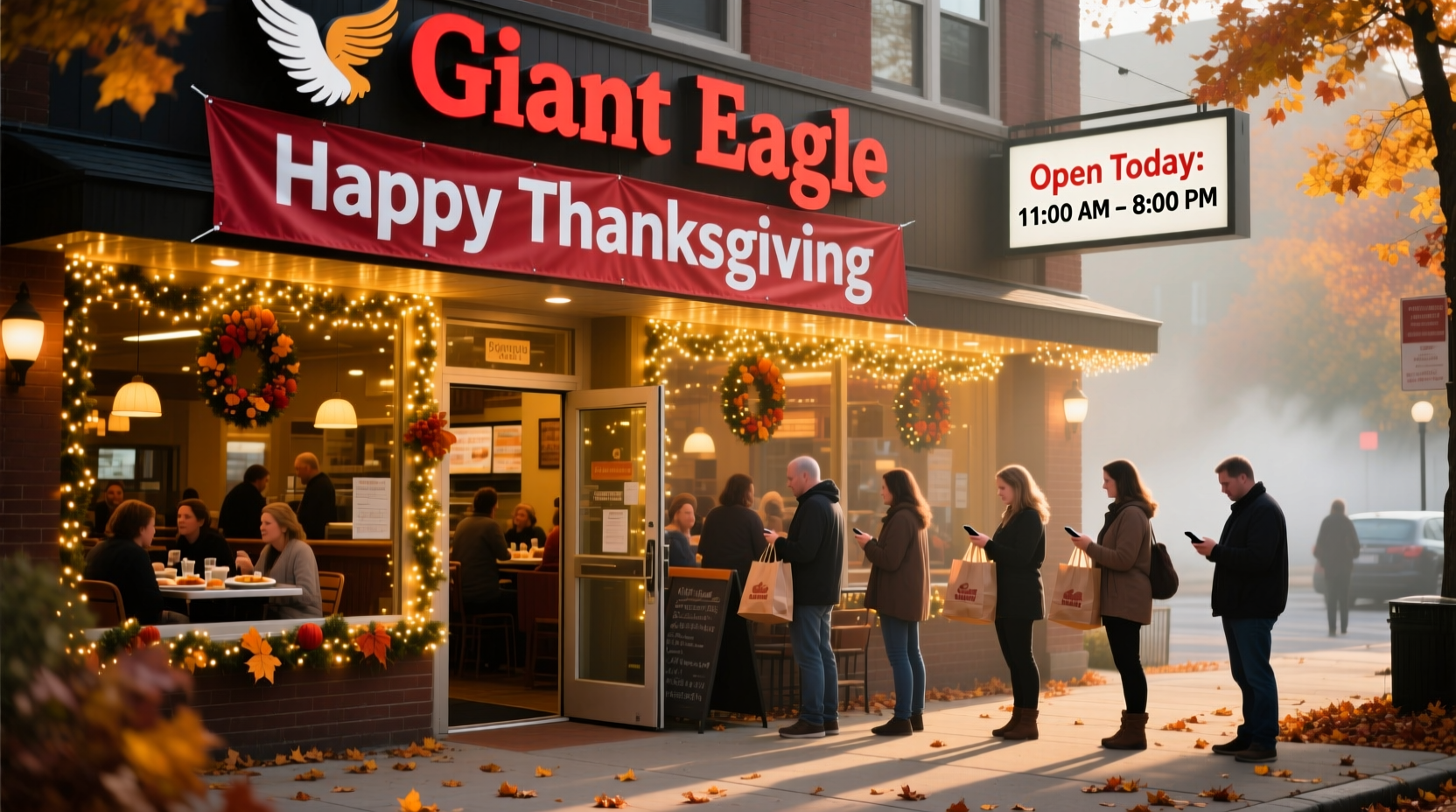is giant eagle open on thanksgiving day
