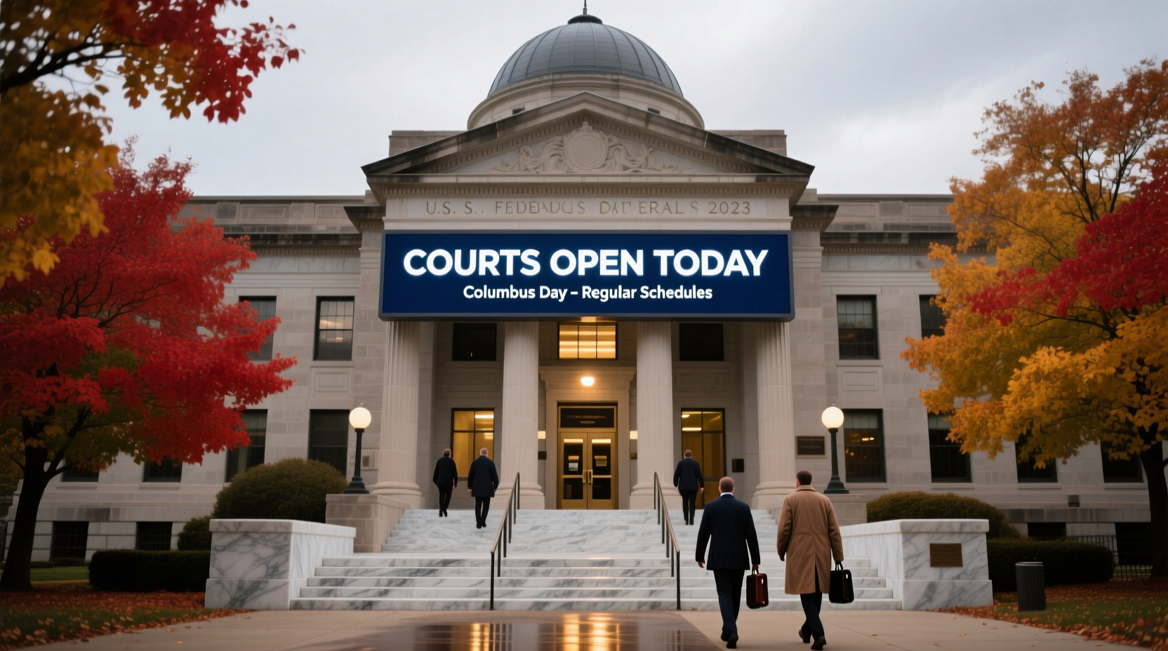 is the courts open on columbus day