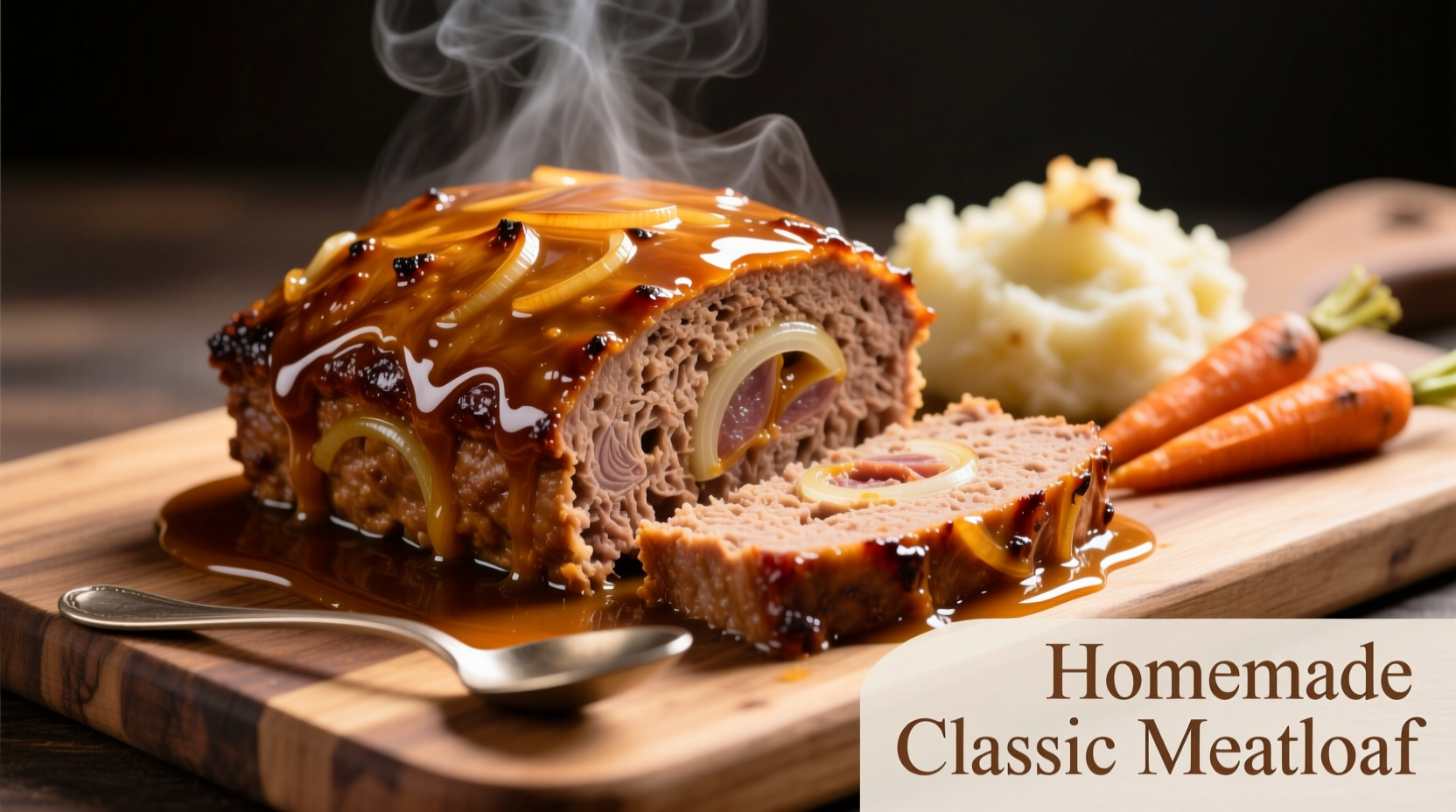Classic meatloaf with onion soup mix glaze